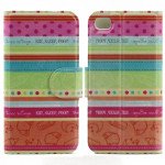 Wholesale iPhone 4S 4 Slim Flip Design Wallet Case (Strips)